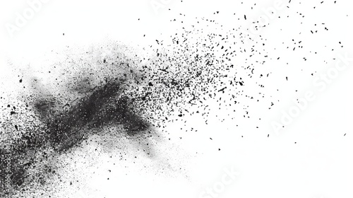 An abstract modern noise background. Pebbles of debris and dust. Distressed uneven texture overlay. Fine and rough grains on a white backdrop. Illustration of a modern setting.