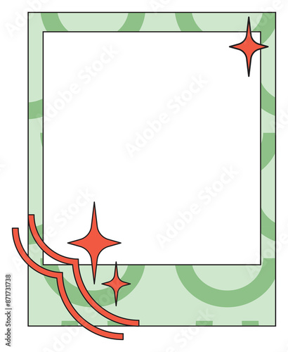 Illustration of photocard frame photocard frame retro frame png mockup