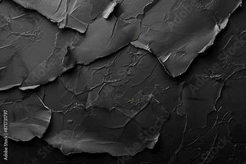 A black background with a paper texture similar to that of a concrete wall photo