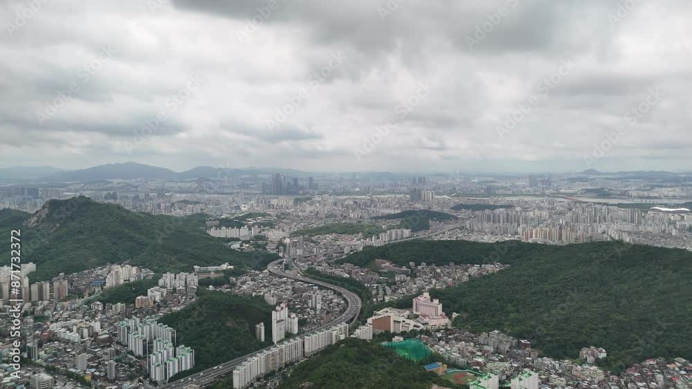urban landscape with mountains and rivers urban landscape with mountains and rivers