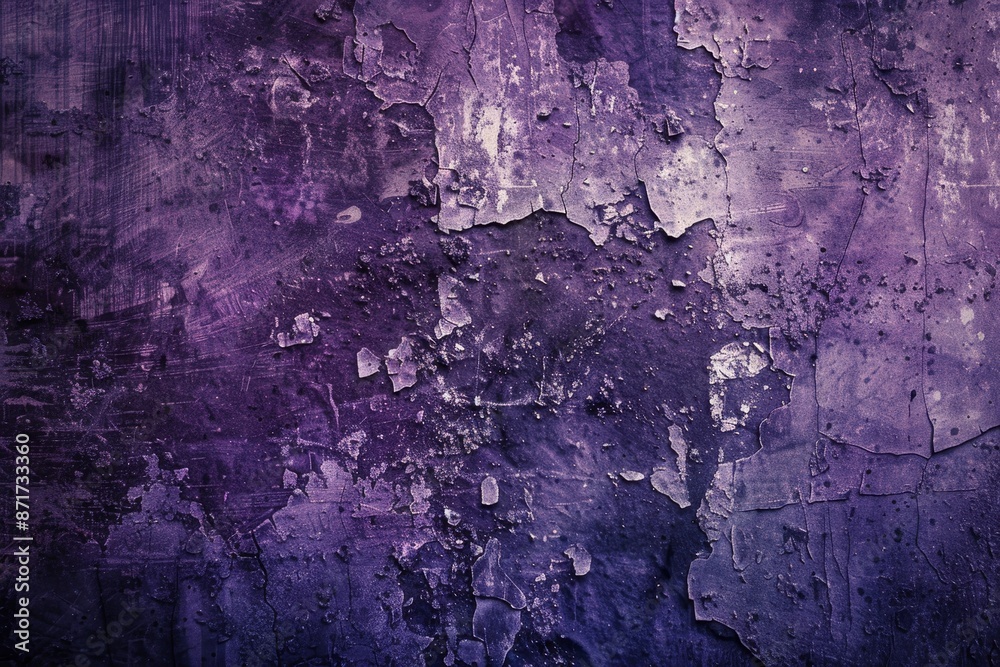 Obraz premium An old grunge violet background with rough edges and imperfections creates a sense of rawness and authenticity. Pink and purple texture. Toned rough concrete surface.