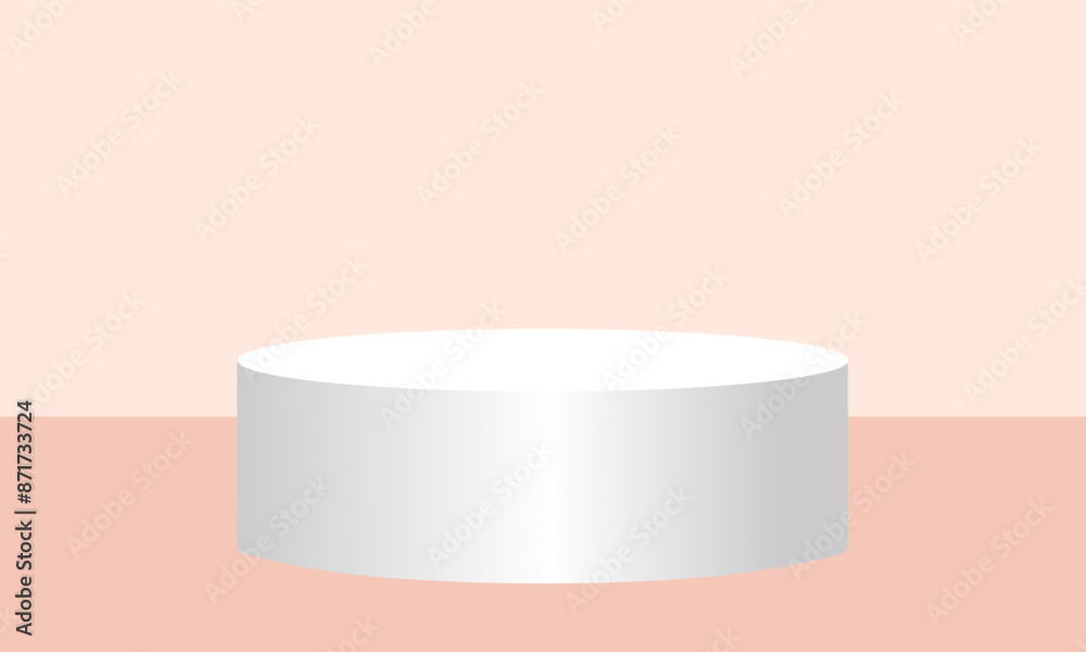 Realistic cylinder pedestal podium. Product display presentation Realistic cylinder pedestal podium. Product display presentation