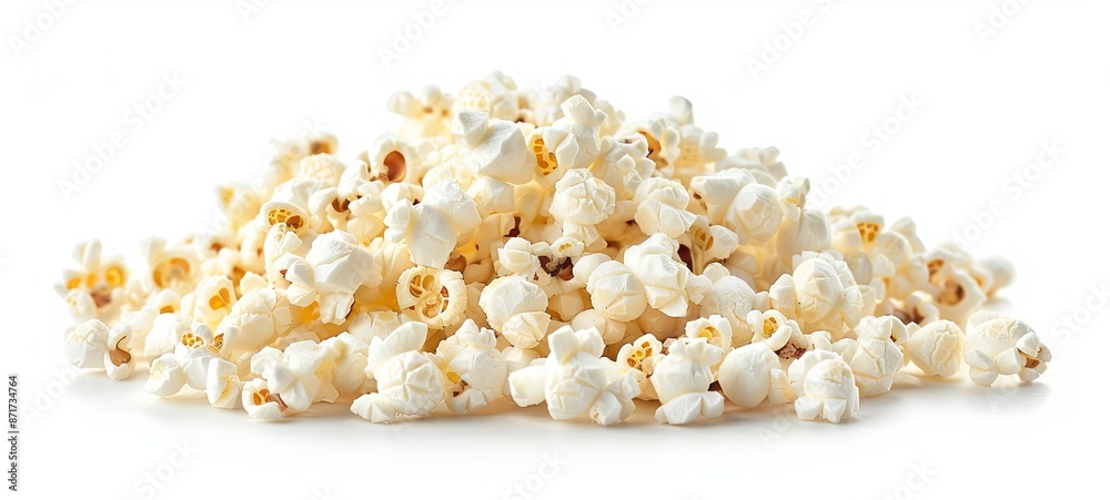 Heap of salted popcorn, isolated on white background. Heap of salted popcorn, isolated on white background.