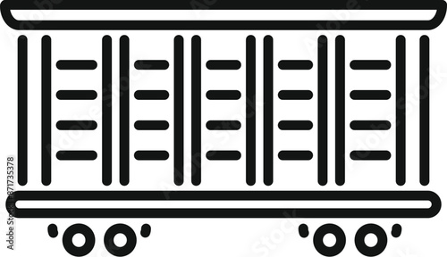 Empty freight wagon is waiting for loading in a railroad depot