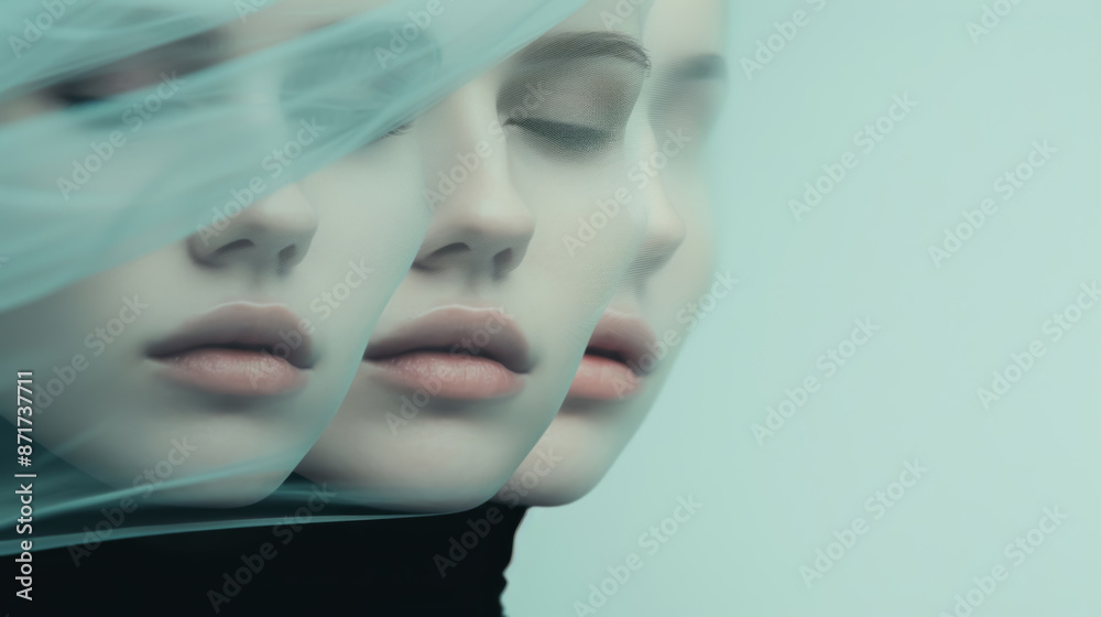 Mystical abstract portrait made in the technique of Daroonwan