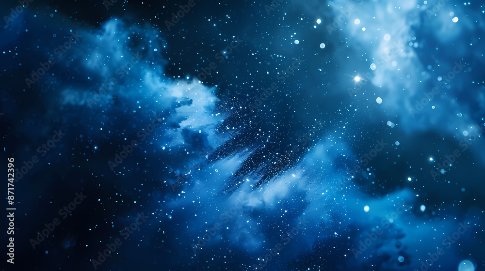 Obraz premium Blue dust particles