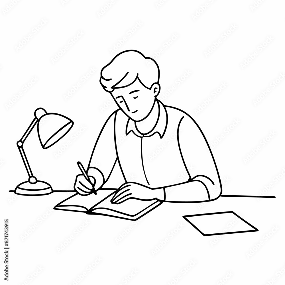 continuous single line drawing of a student doing homework in a line art vector illustration (3) continuous single line drawing of a student doing homework in a line art vector illustration (3)