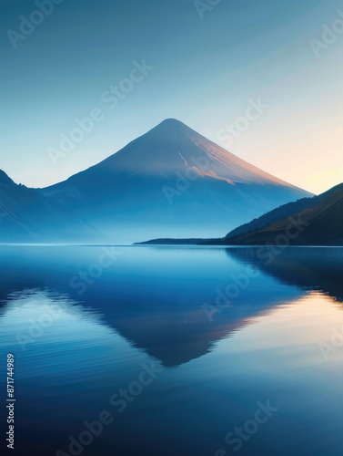 Mountain reflection in lake