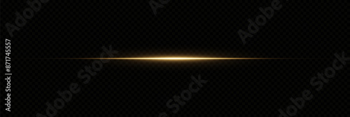 Magic horizontal lines of light. On a transparent background.