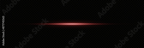 Magic horizontal lines of light. On a transparent background.