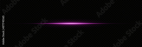 Magic horizontal lines of light. On a transparent background.