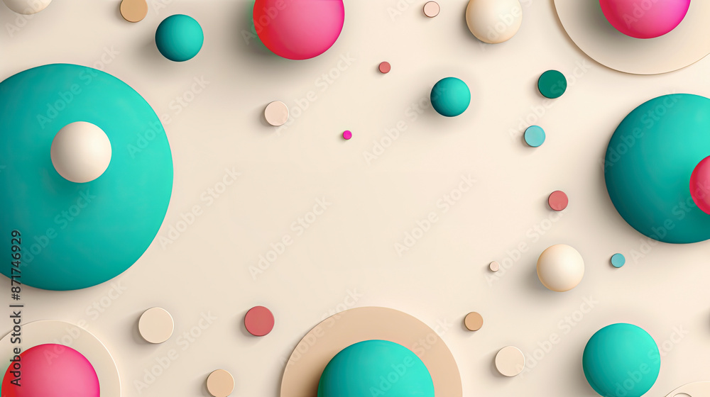 A minimalistic banner featuring an abstract arrangement of geometric shapes in neutral colours A minimalistic banner featuring an abstract arrangement of geometric shapes in neutral colours