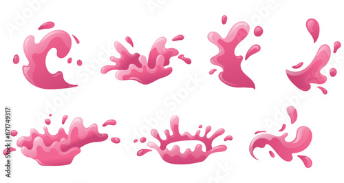 splashes of water vector, strawberry splash