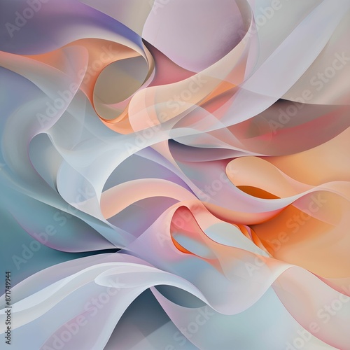 Wallpaper Mural Abstract Fluid Shapes in Pastel Colors – Flowing Soft Curves and Delicate Hues
 Torontodigital.ca