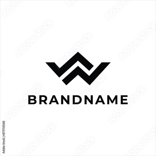 Initial letter WN NW logo. WN NW Monogram logo design template. Minimalist logo concept for business and company.