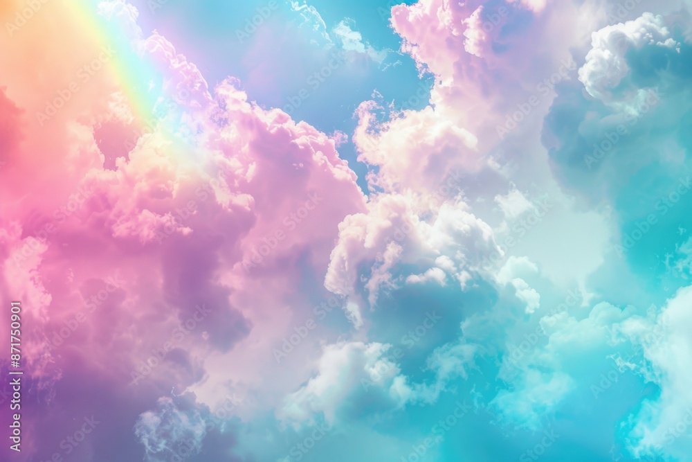 Rainbow in cloudy sky Rainbow in cloudy sky