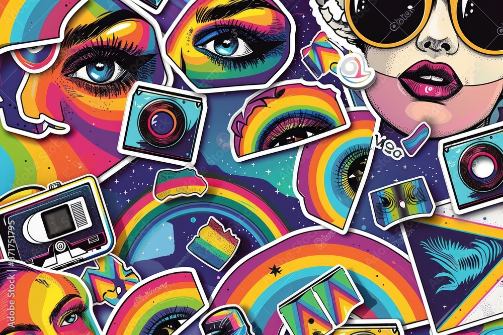 Fototapeta premium Woman with sunglasses and camera