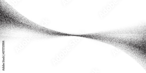 Grain noise dots and grainy sand wave on grunge gradient, vector background. Grain noise wave with abstract dotted gradient for comics