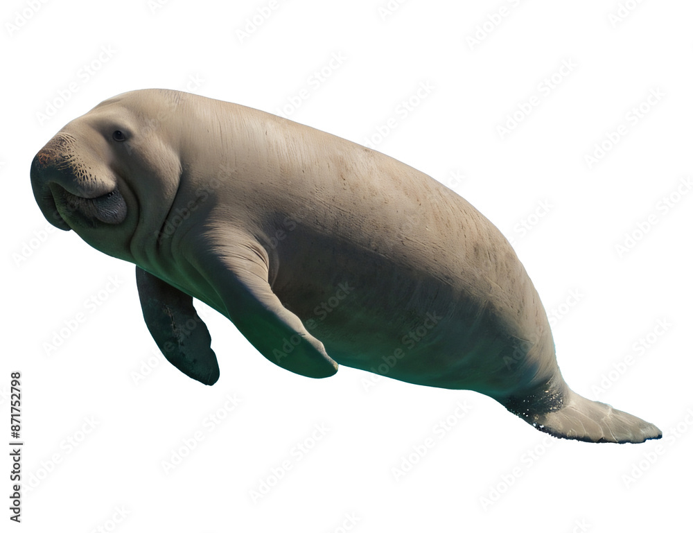 Fototapeta premium Dugong isolated on white