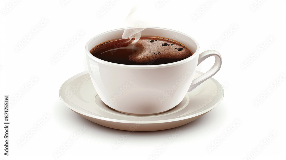 hot cup of coffee icon on white background hot cup of coffee icon on white background