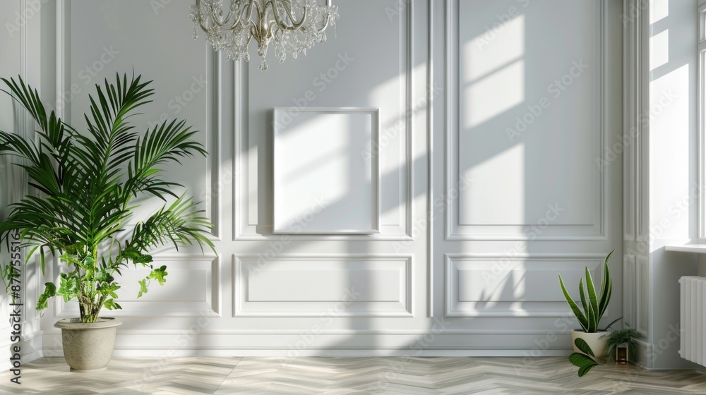 Fototapeta premium Room with plant and chandelier
