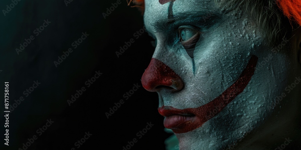 Person with clown makeup Person with clown makeup