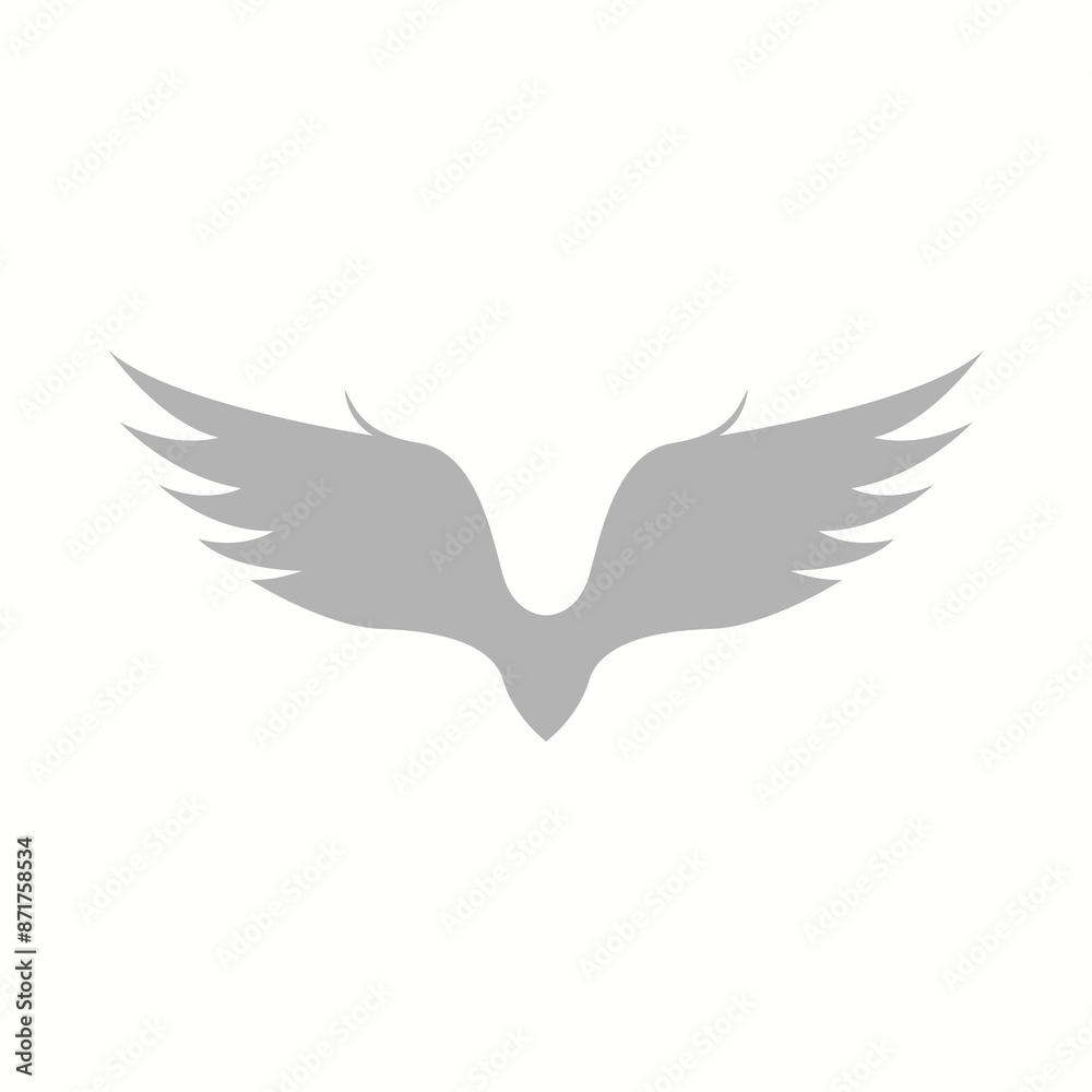 wings icon on a white background, vector illustration wings icon on a white background, vector illustration