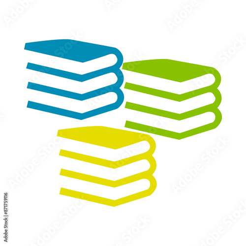 books icon on a white background, vector illustration