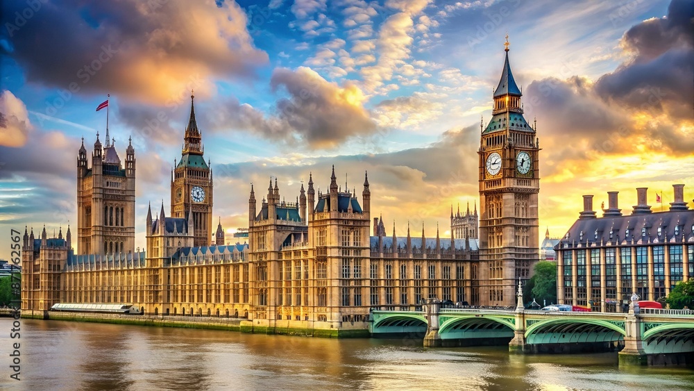 Big Ben and Houses of Parliament in Westminster London Big Ben and Houses of Parliament in Westminster London