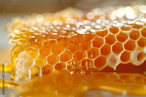 Honeycomb Dripping with Golden Nectar