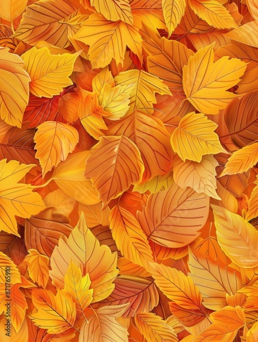 Wallpaper Mural Pile of fallen leaves on ground Torontodigital.ca