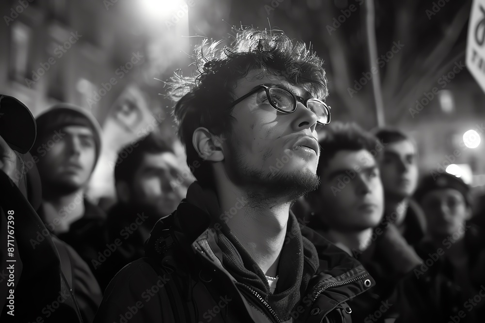 Public protest against conscription, intense and passionate Public protest against conscription, intense and passionate