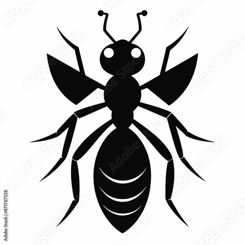 ant logo icon black shape white background