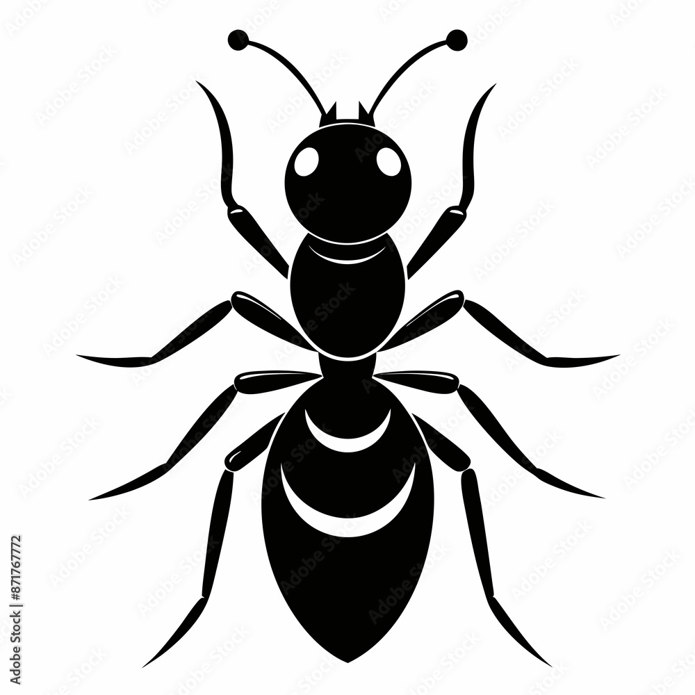 ant logo icon black shape white background