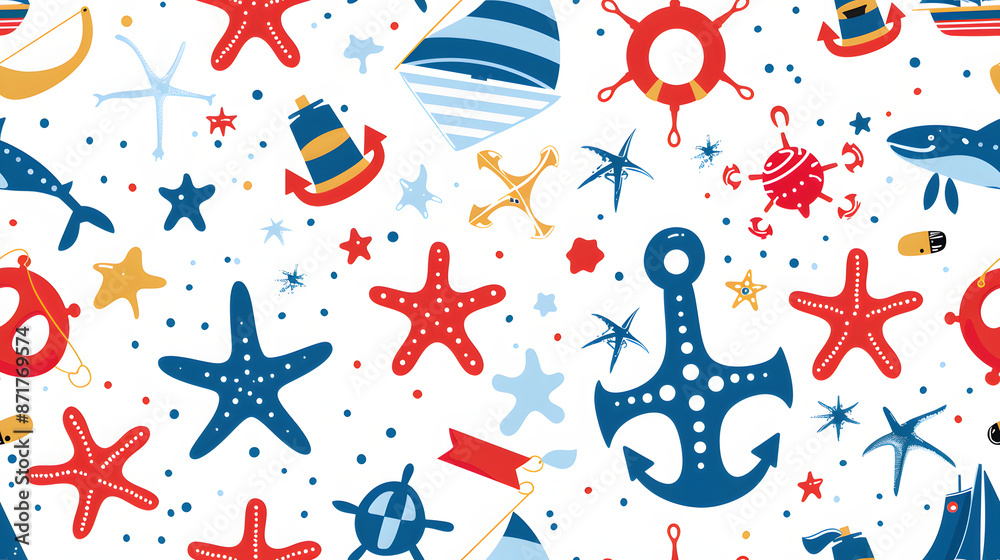 Obraz premium marine pattern