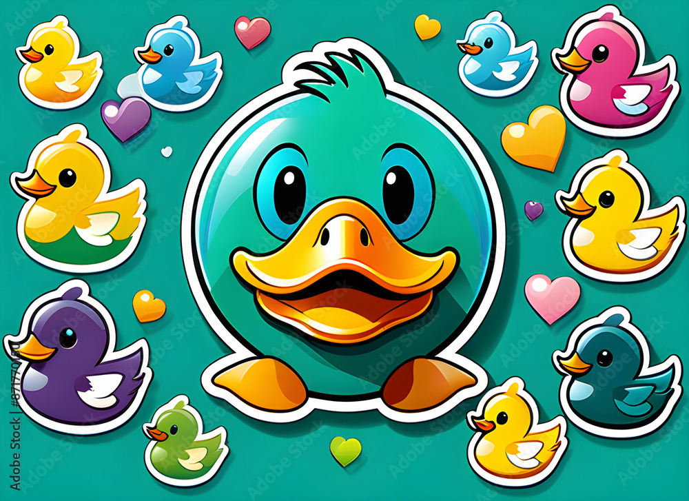 Naklejka premium duck generative ai