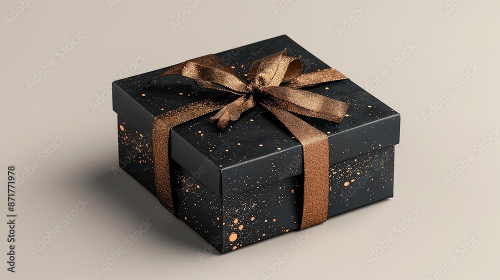 Chic square gift box with metallic accents, suitable for Valentines Day, graduations, and special occasions Includes space for text Sleek design Chic square gift box with metallic accents, suitable for Valentines Day, graduations, and special occasions Includes space for text Sleek design