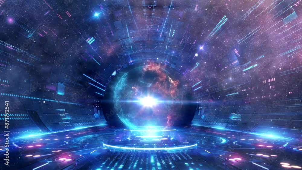 Futuristic Spaceship Interior with a Glowing Sphere video animation background Seamless looping time-lapse 4k quality Futuristic Spaceship Interior with a Glowing Sphere video animation background Seamless looping time-lapse 4k quality