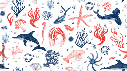 sea ​​life pattern