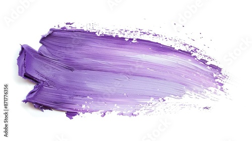 Purple Brushstroke on White Background