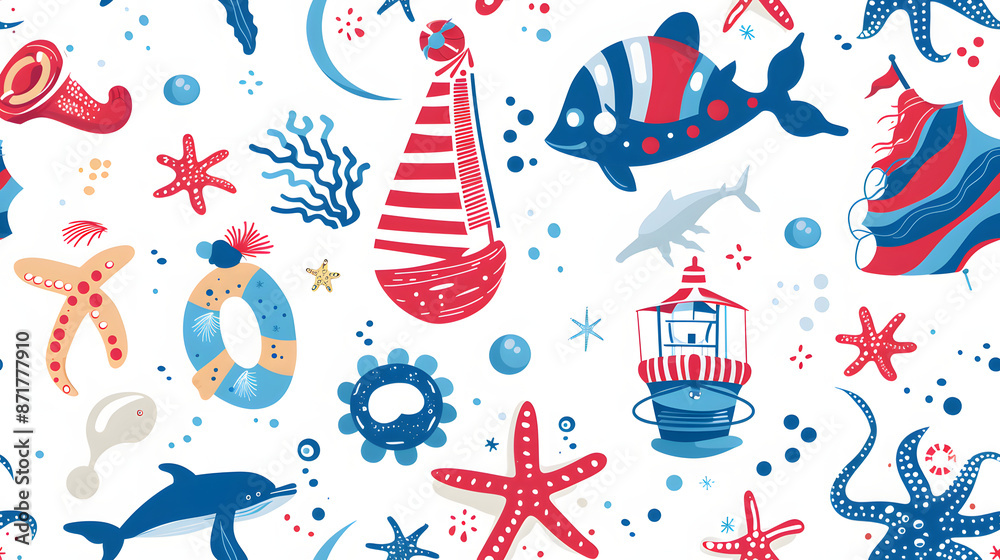 sea life pattern sea life pattern