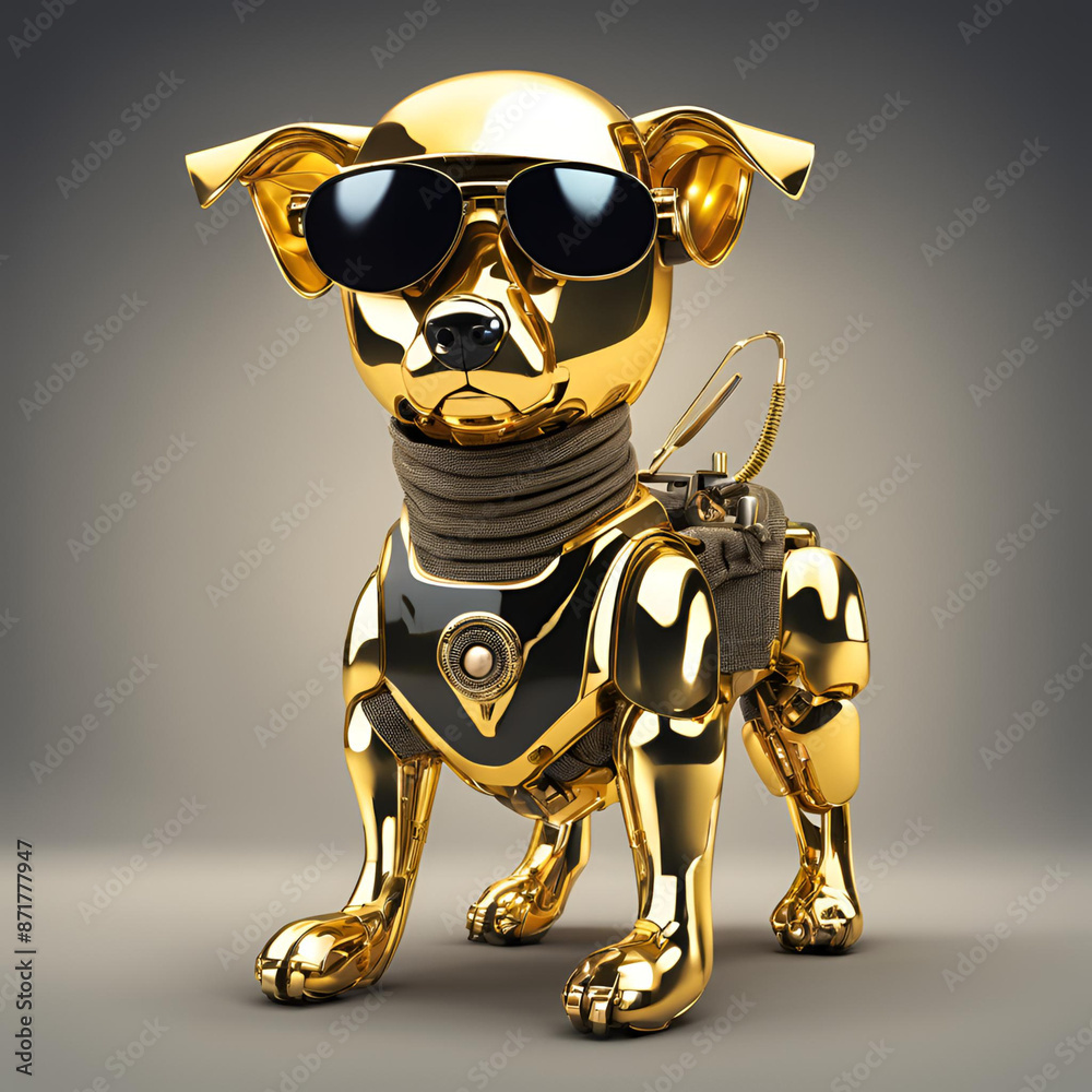 3d render of a robot with a medal 3d render of a robot with a medal