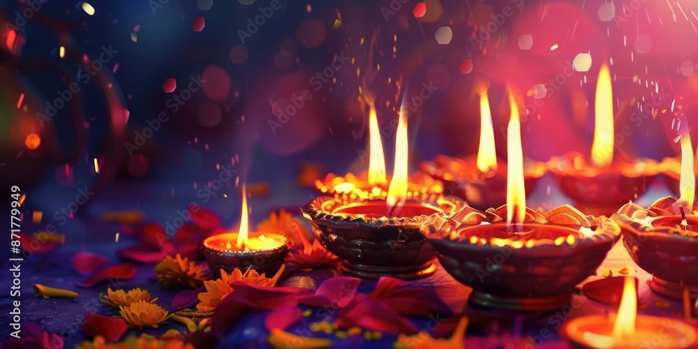 Lit Candles on Table Lit Candles on Table