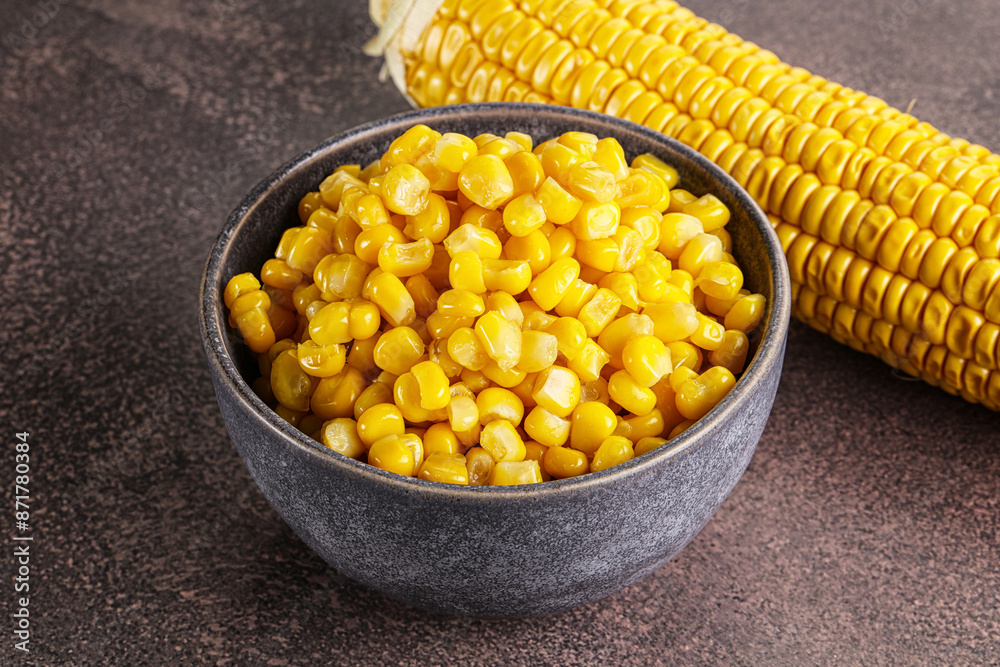 Marinated corn in the bowl Marinated corn in the bowl