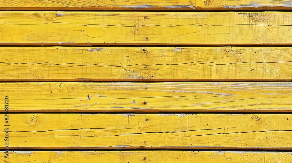 Bright yellow horizontal wooden texture seamless pattern of horizontally placed panels Bright yellow horizontal wooden texture seamless pattern of horizontally placed panels
