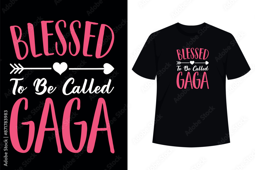 Womens Blessed To Be Called Gaga Mother's Day T-Shirt Womens Blessed To Be Called Gaga Mother's Day T-Shirt