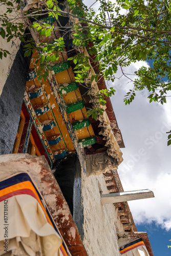 Architectural detail of Drepung monastery, Lhasa, Tibet. photo