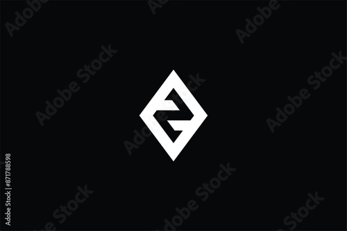 Free Download initial letter Z inside diamond iconic logo, diamond and letter Z lightning and energy bolt iconic logo, diamond and electric bolt logo - GFXLoad