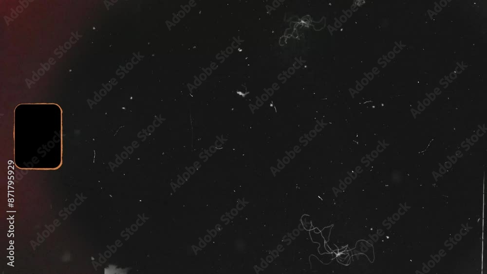 Vintage 8mm Film Sprocket and old wide film matte frame 4K video overlay background
