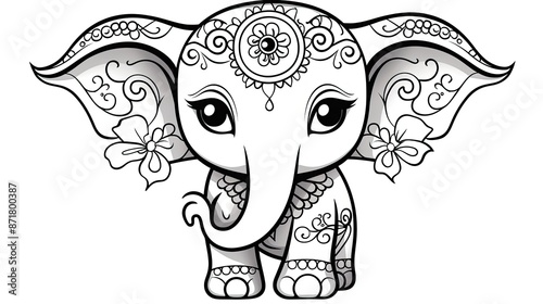 cute cartoon baby elephant 